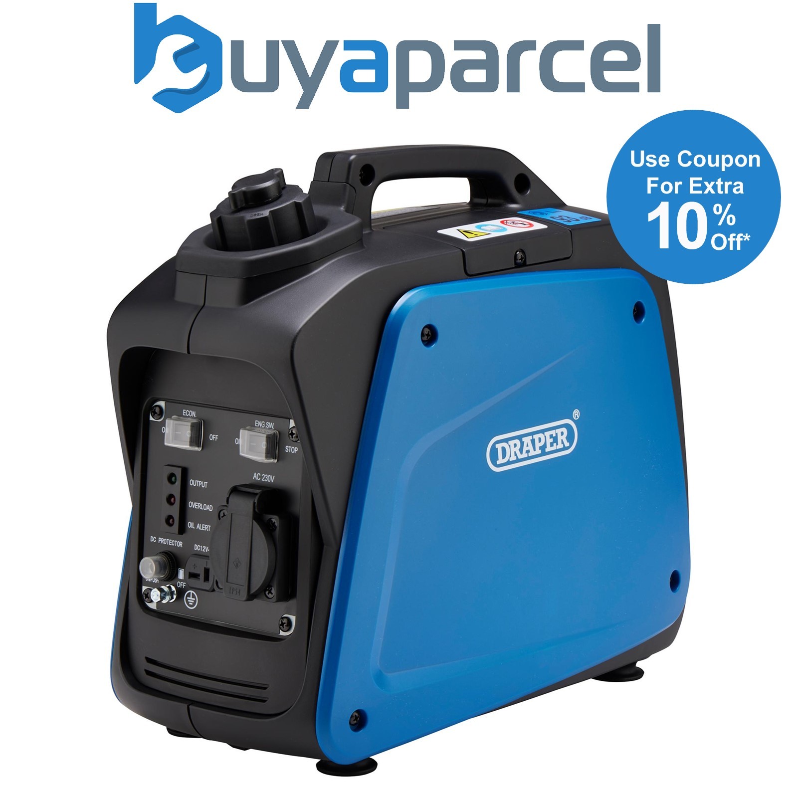 Draper 95176 Petrol Inverter Generator, 700W
