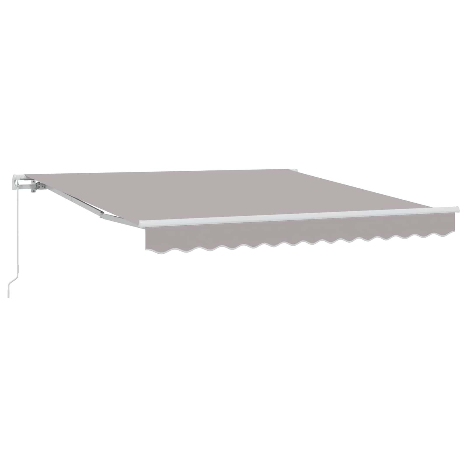 vidaXL Awning Retractable Light Grey 300 x 250 x 165 cm Polyester, Garden and Te