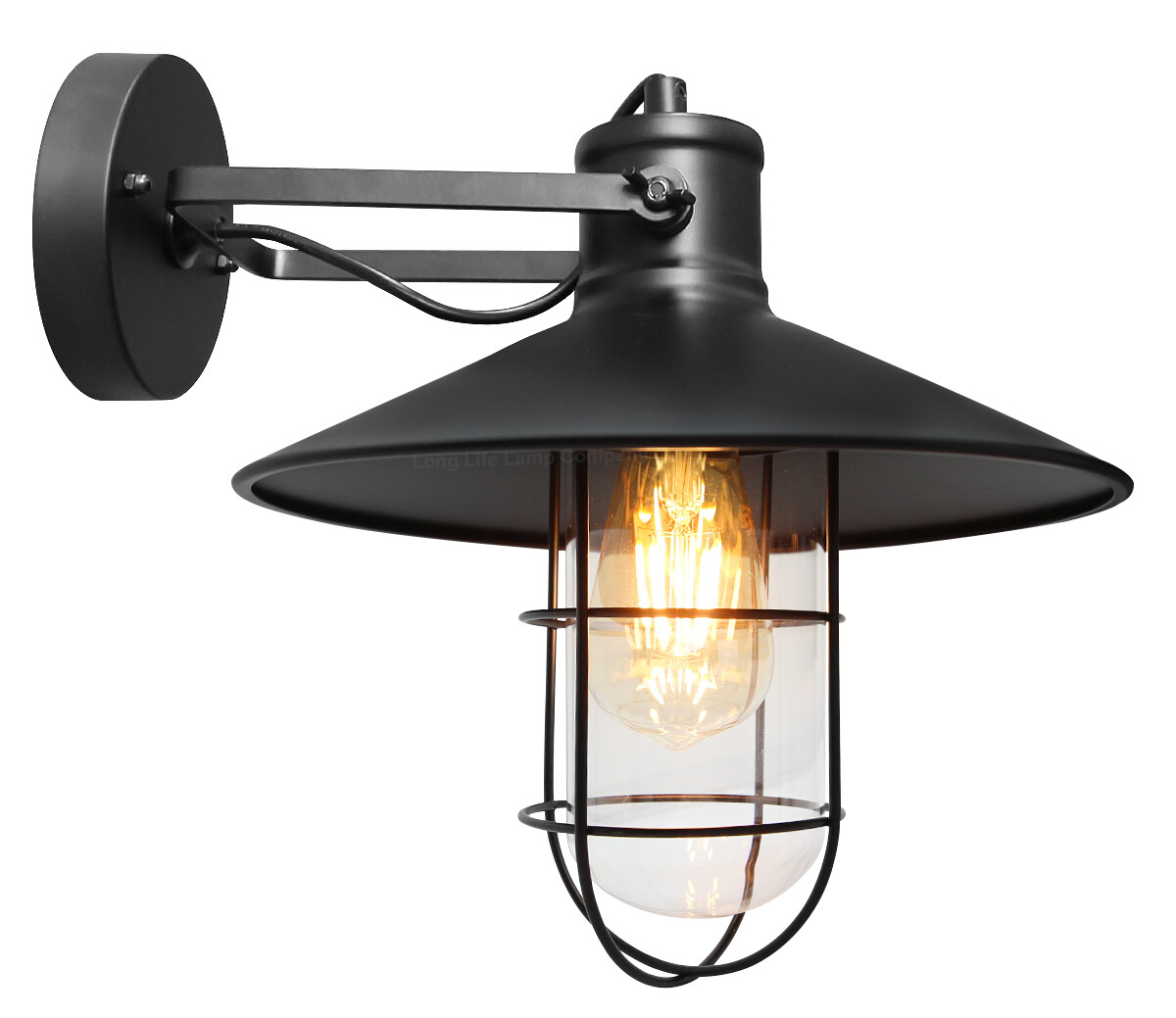 Vintage Industrial Nautical Fishermans Black Cage Wall Light Lampshade WD043