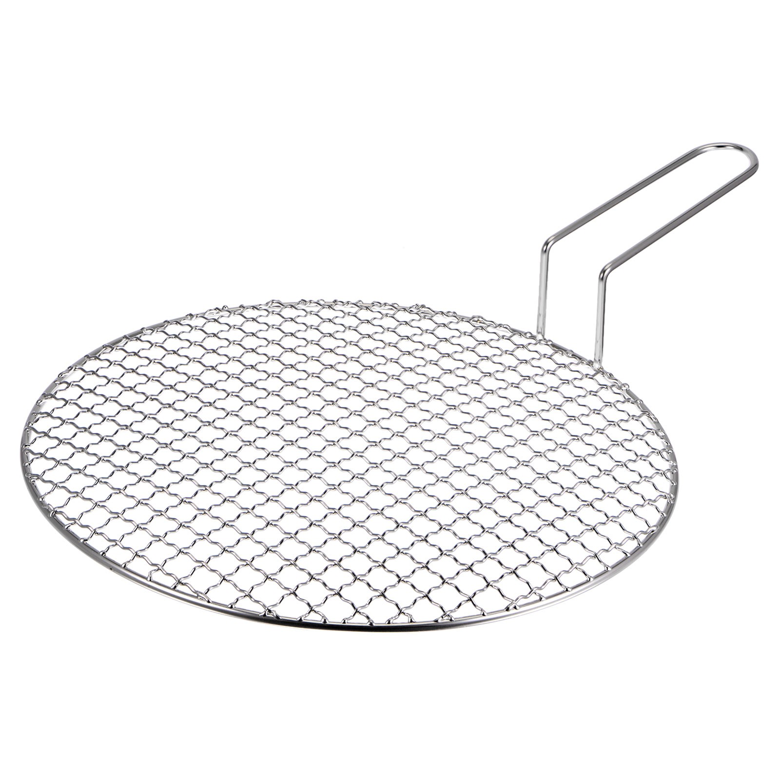 Stainless Steel Grill 11-inch Round Barbecue Mesh Outdoor Grill with Handle