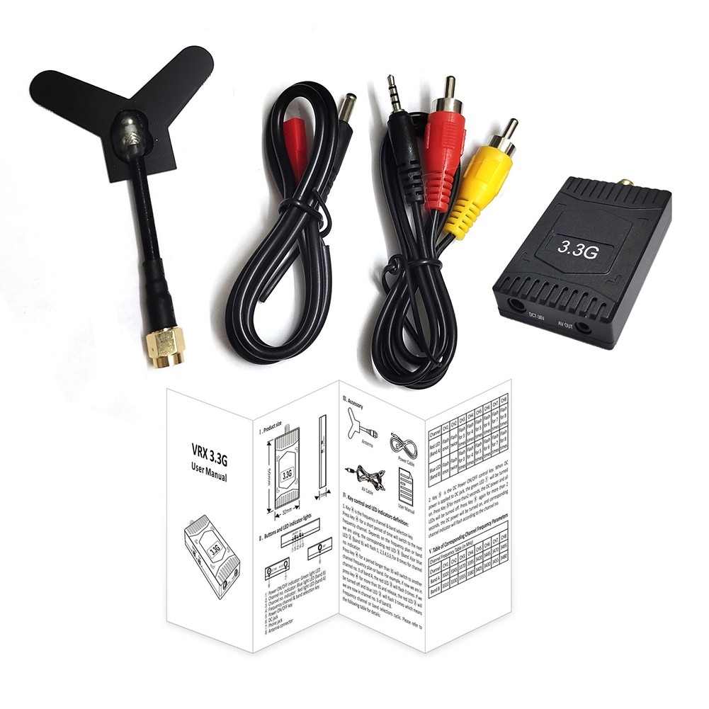 3.3G FPV VRX Kit 8CH FPV Video Receiver for FPV RC Racing Drone Z9R88977