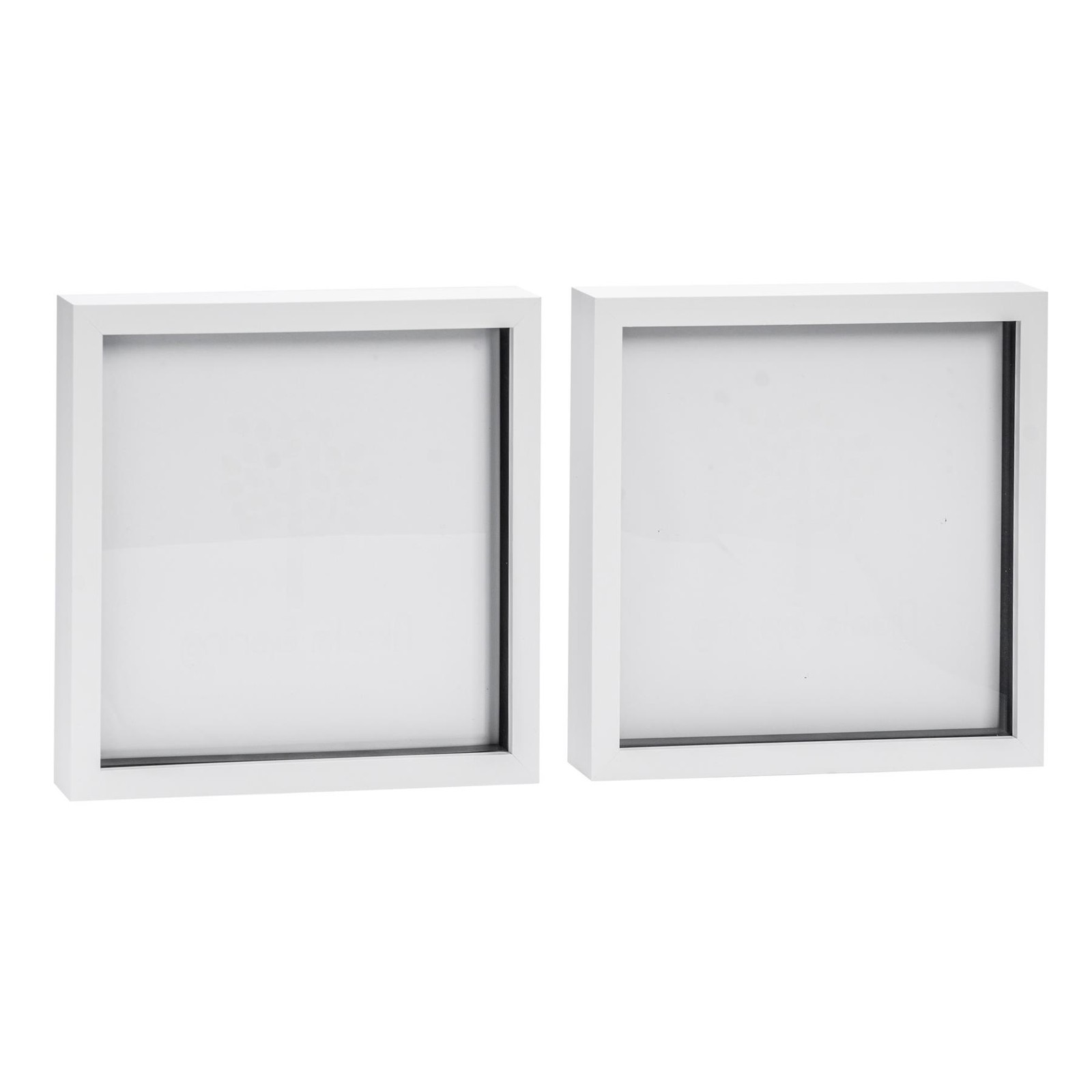 2x 3D Box Photo Frames Standing Hanging Craft Picture Frames 20 x 20" White