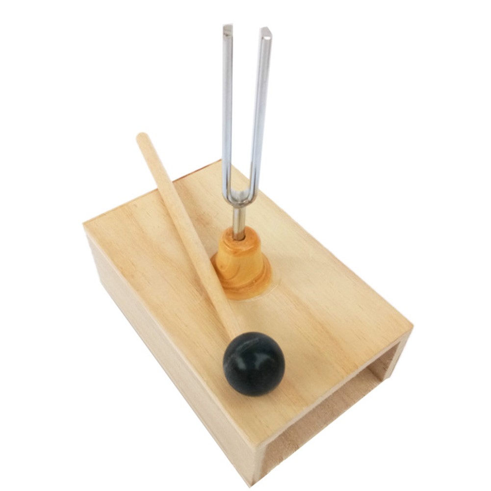 3X(512HZ Tuning Fork with Wooden Resonator for Sound Therapy, Yoga,6229