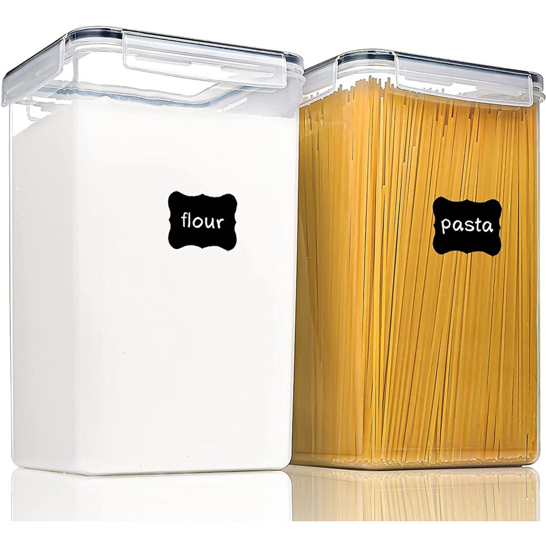 2PCS Food Storage Containers with Lids Airtight 6.5L, for Flour, Sugar,3686