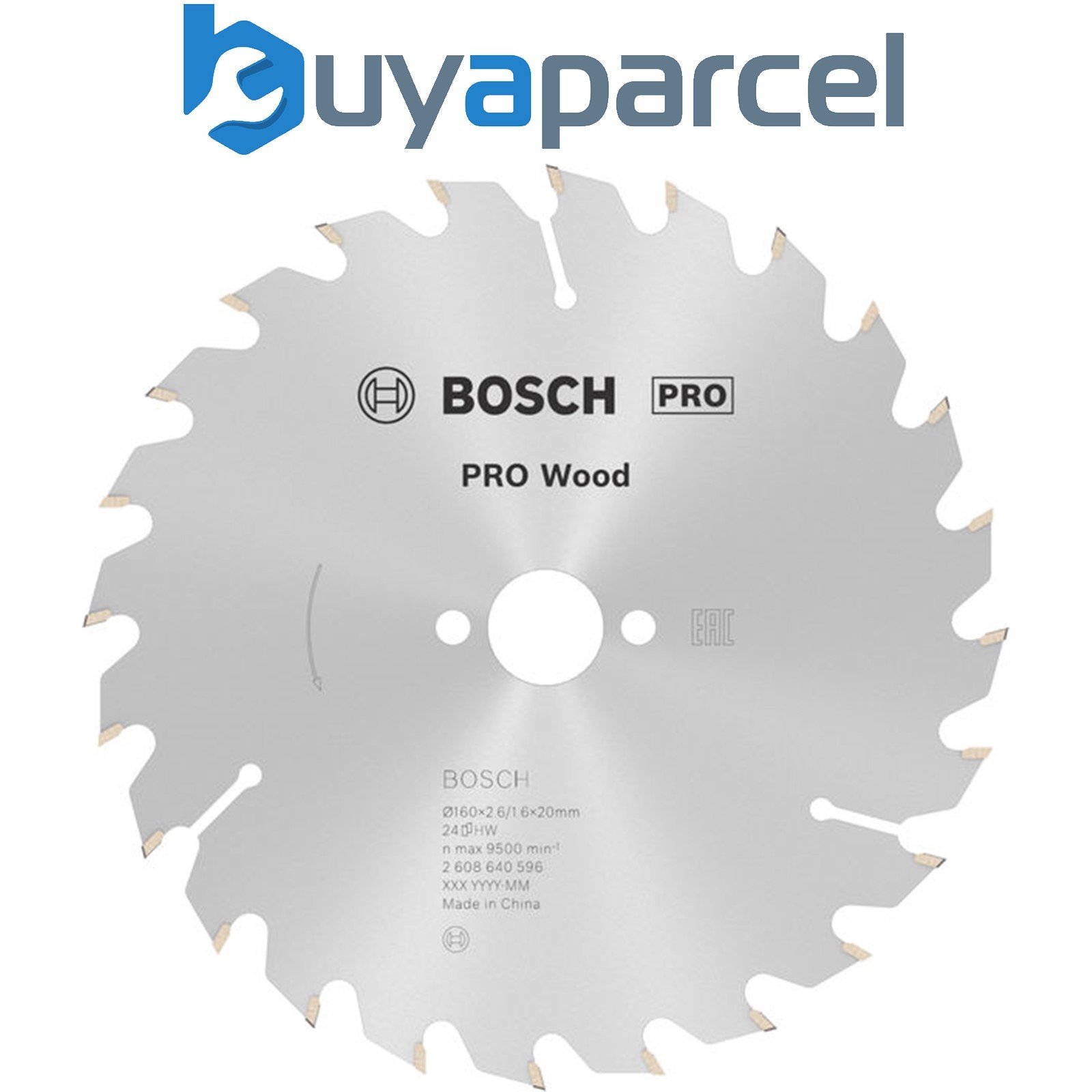Bosch PRO Wood Circular Saw Blade 160 x 2.6 x 20 mm T24 2608640596