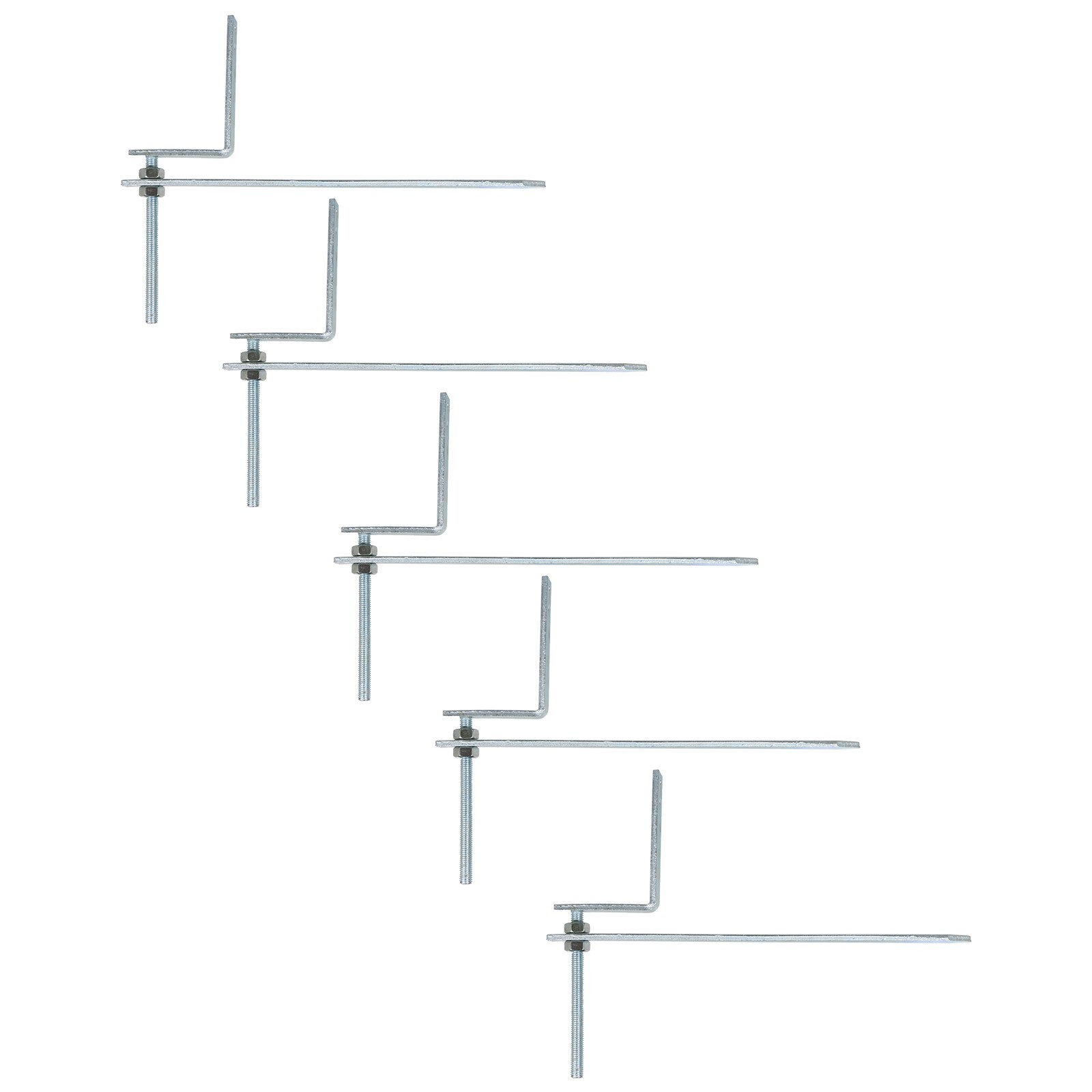 Gutter Rise & Fall Bracket Universal Steel Adjustable Fascia Support Kit 5 Pack