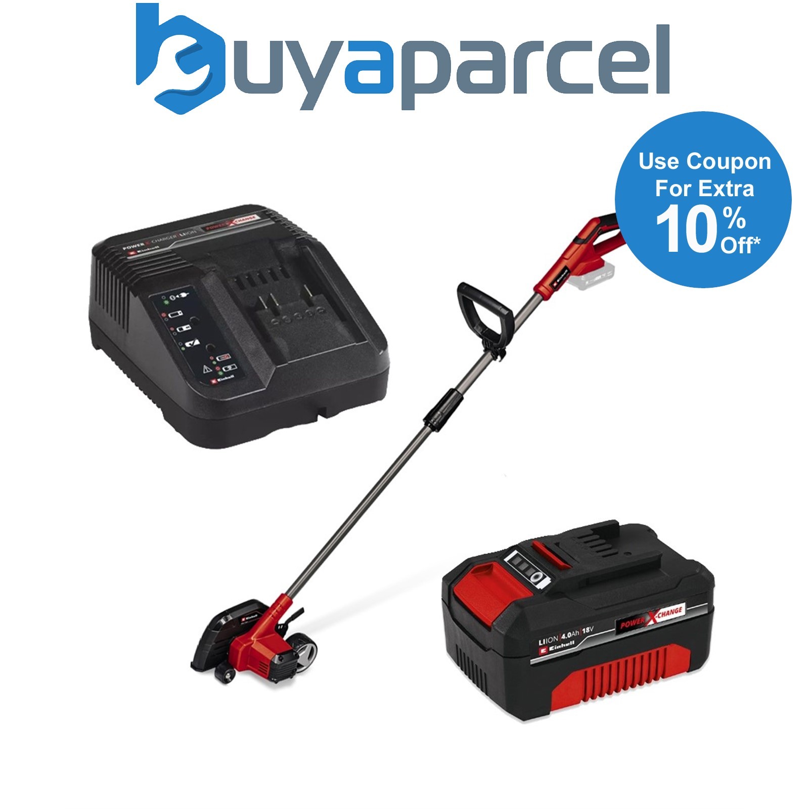 Einhell 18v Cordless Lawn Edge Trimmer 190mm Power X-Change GE-LE & 4AH Kit