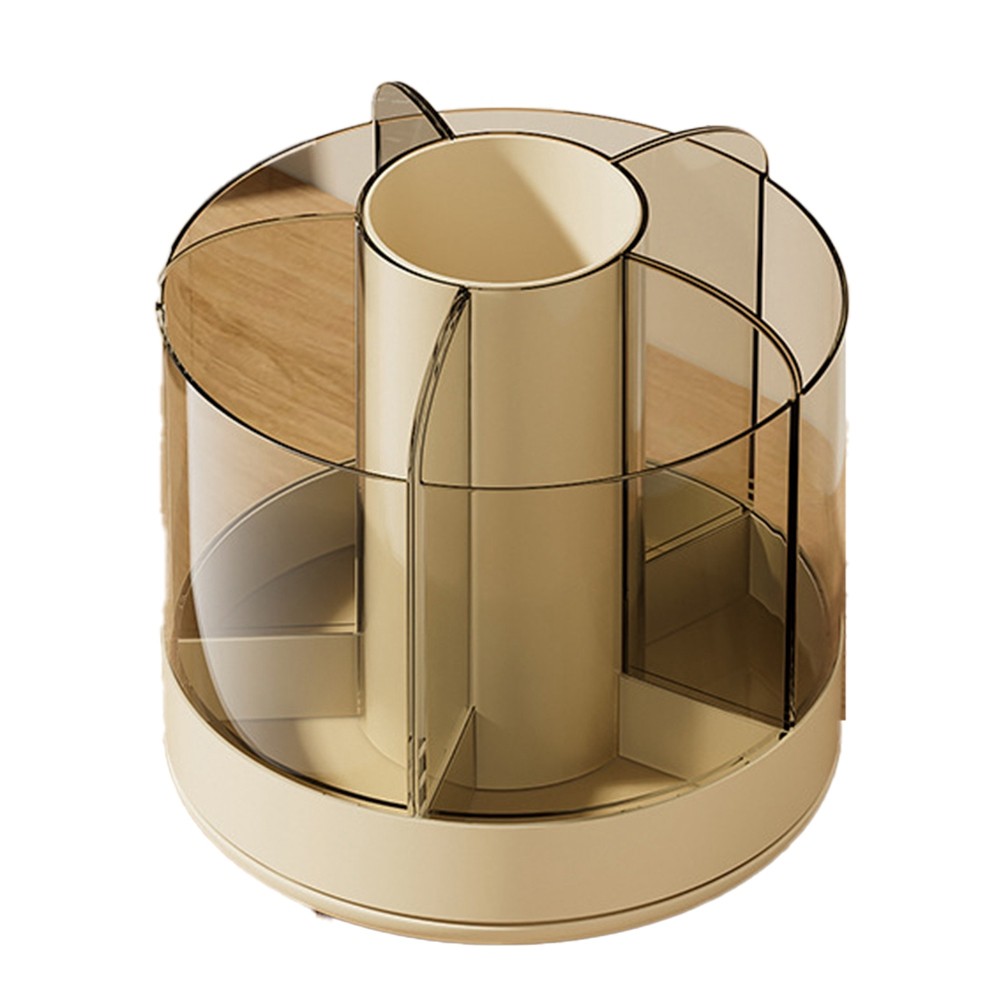 2X(Rotating Pencil Organizer 6 Compartments 360° Turntable Detachable 2179