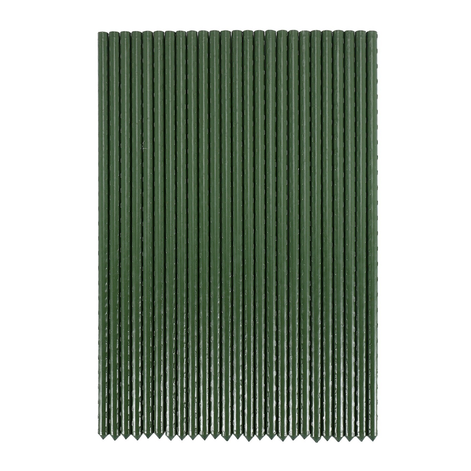 25 Pack Garden Stakes Metal Plastic Coated Plant Cage Supports Climbing for7625