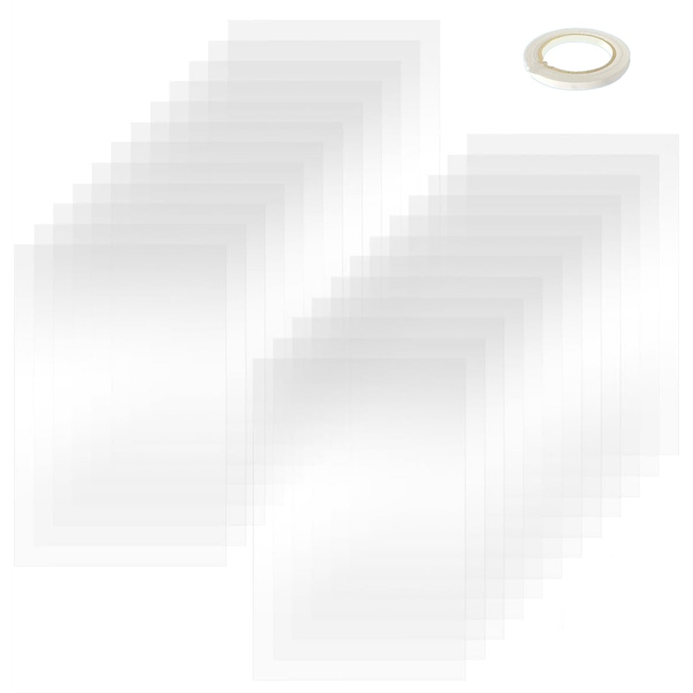 24PCS Sandblasting Cabinet  Film with Sided Tape Roll 23x11in Clear7592