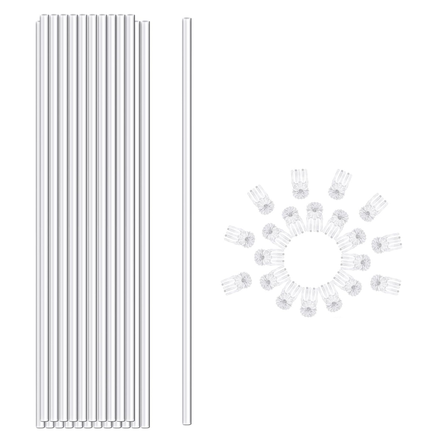 3X(Plant Stakes Plant Sticks 20PCS Acrylic Clear Plant Support Stakes for1715