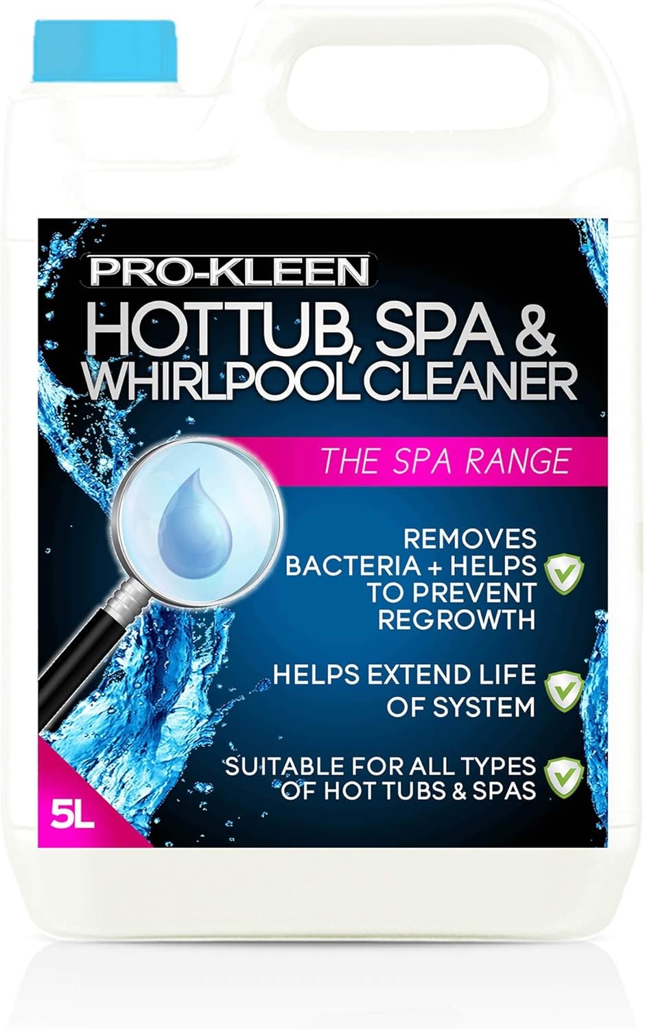 Pro-Kleen Whirlpool Bath and Hot Tub Internal Pipe System Flush Cleaner (5L) -