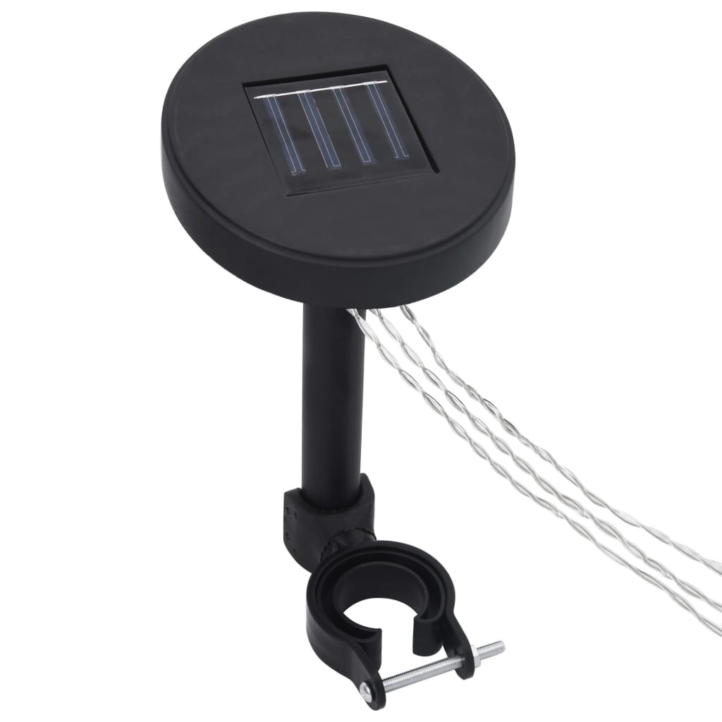 Gazebo LED String Lights with Solar Panel Outdoor Garden vidaXL