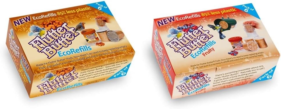 Jacobi Jayne FB-PRO6 Flutter Butter EcoRefills Bird Food, Clear, 6 & FB-PRF6 -