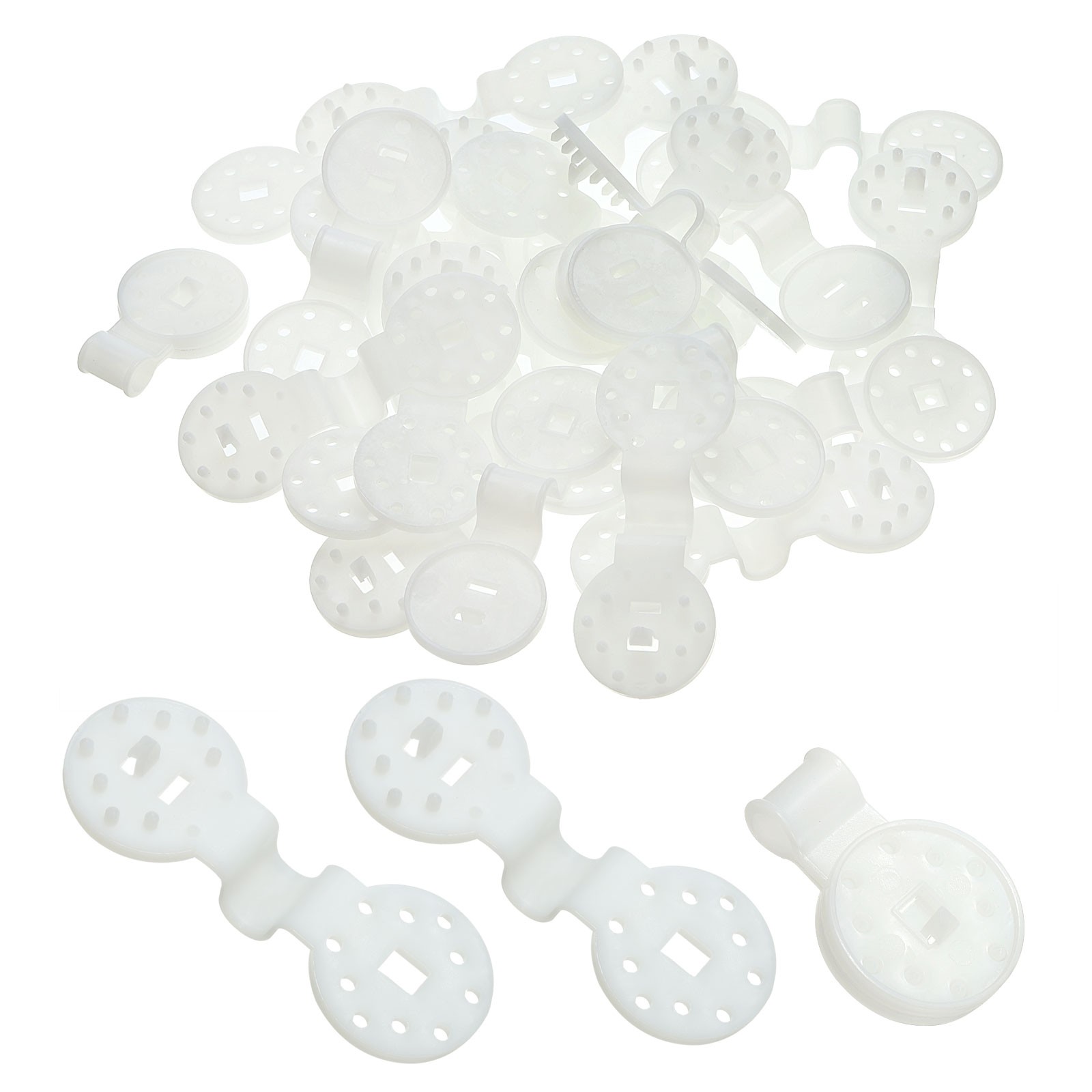 100Pcs Shade Cloth Clips, Durable Plastic Lock Grip Fixing Clip, White Large