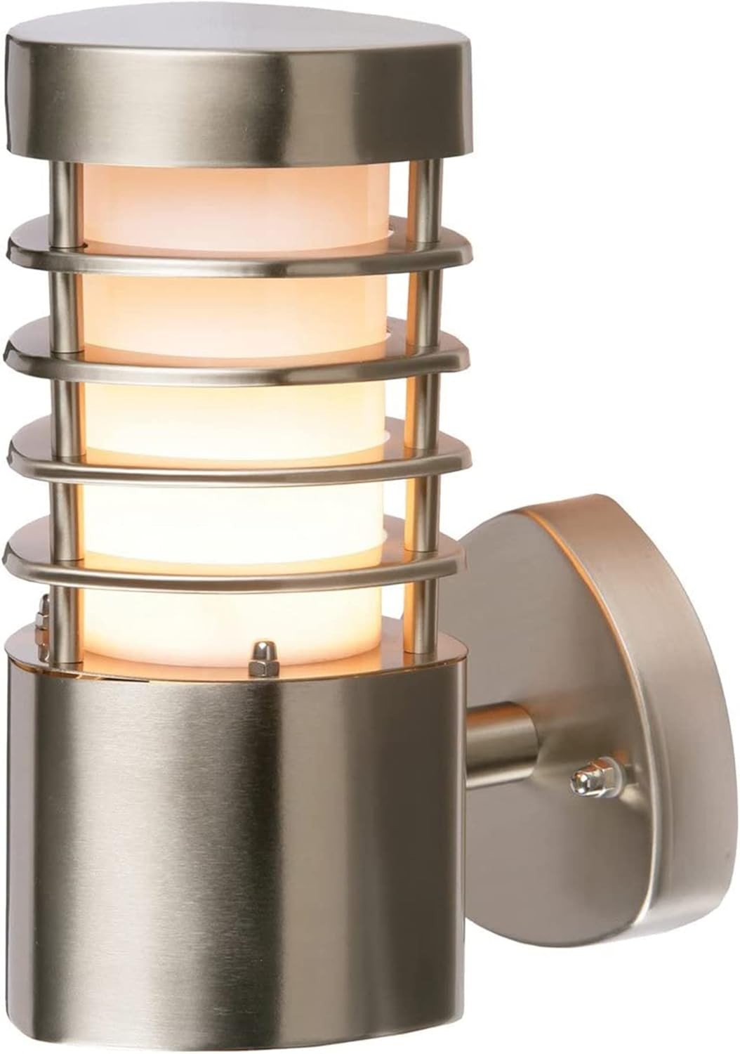 Bliss Brushed Stainless Steel Finish Outdoor Garden Porch Security LED Compatib