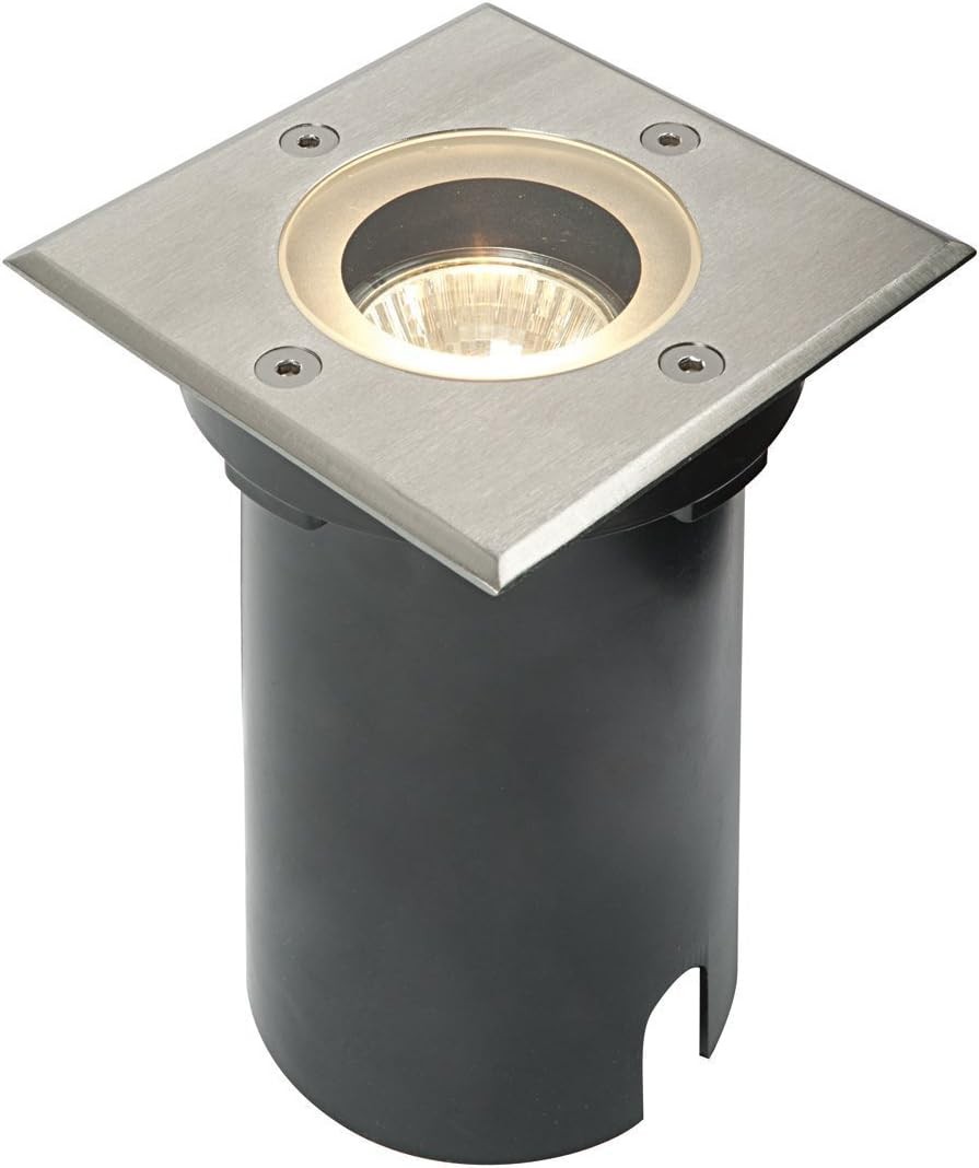 National Lighting IP65 Stainless Steel GU10 Square Outdoor Decking Walk Over Gr