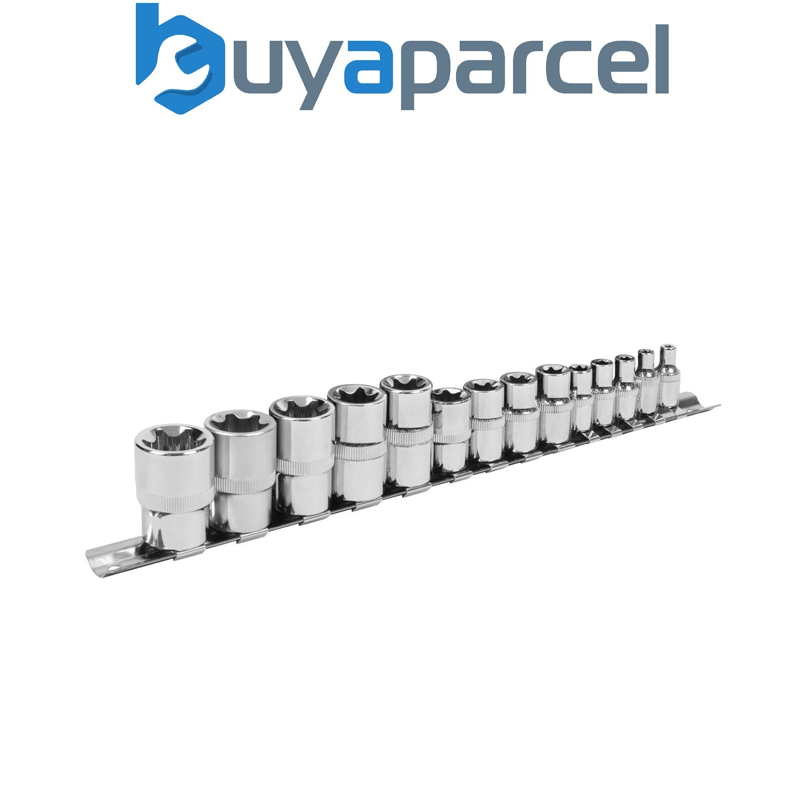 Sealey S01265 Siegen TRX-Star* Socket Set E4-E24 1/4", 3/8" & 1/2"Sq Drive 14pc