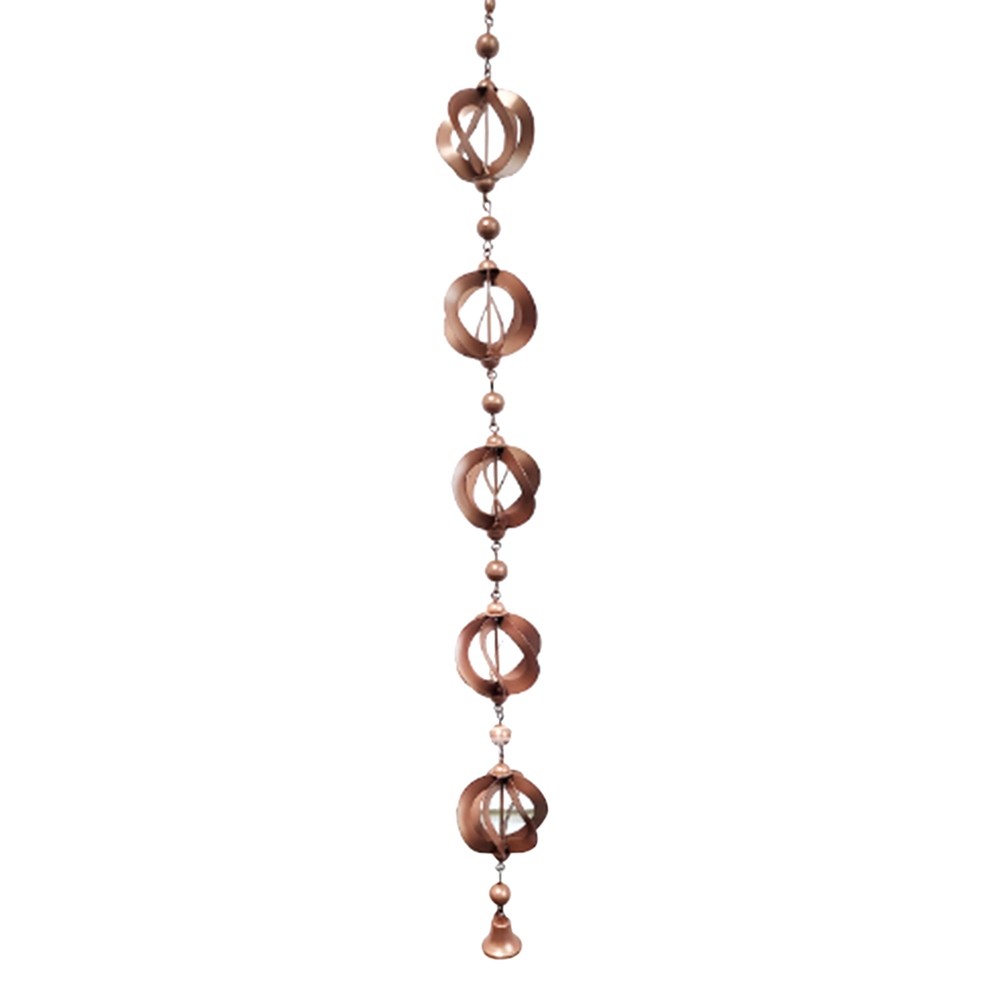 Rain Chain Circular Wind Chime Rain Chain for Gutter Decorative Rainwater7681