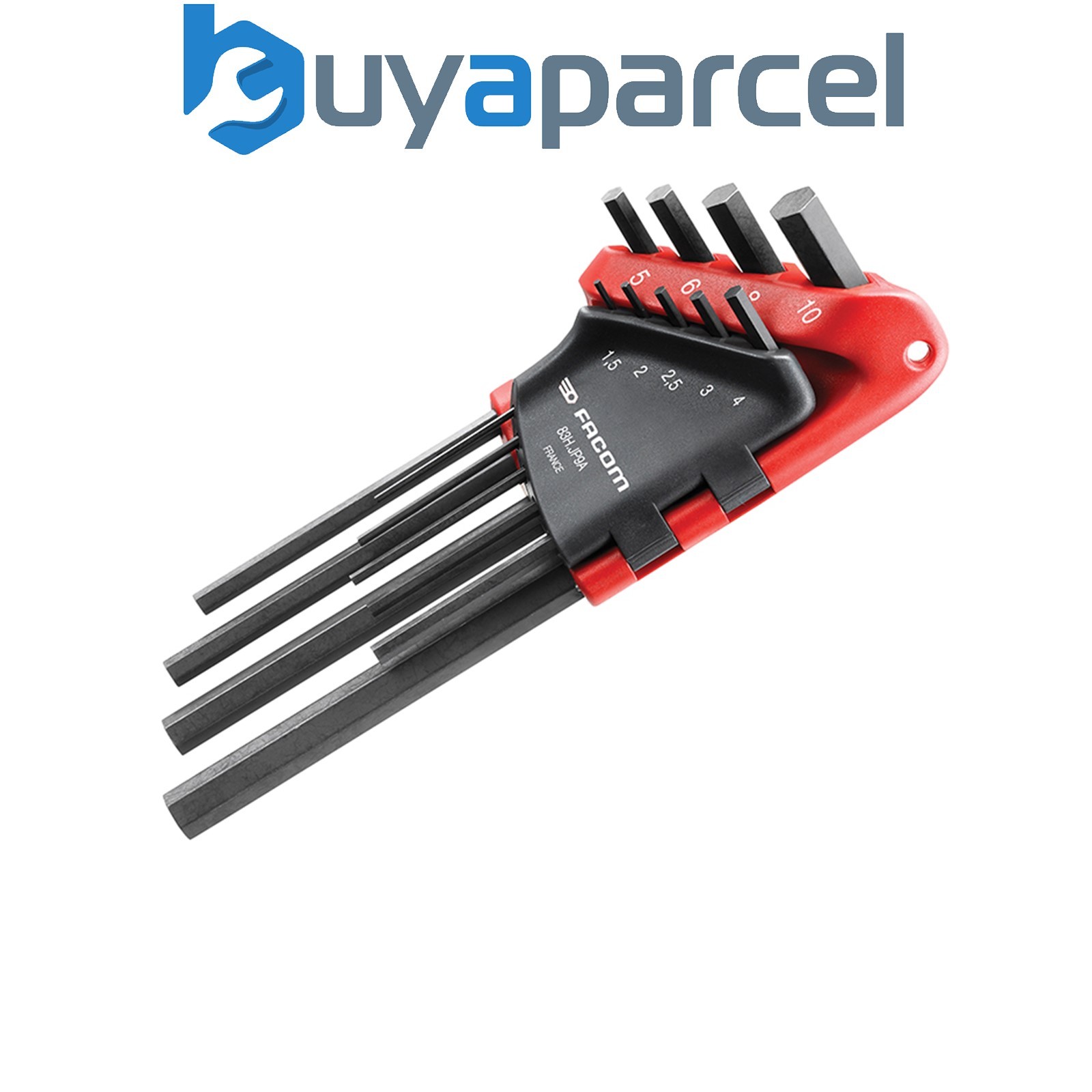 Facom 83H.JP9A 83H.JP9A Hexagon Key Long Arm Set, 9 Piece (1.5-10mm) FCM83HJP9A