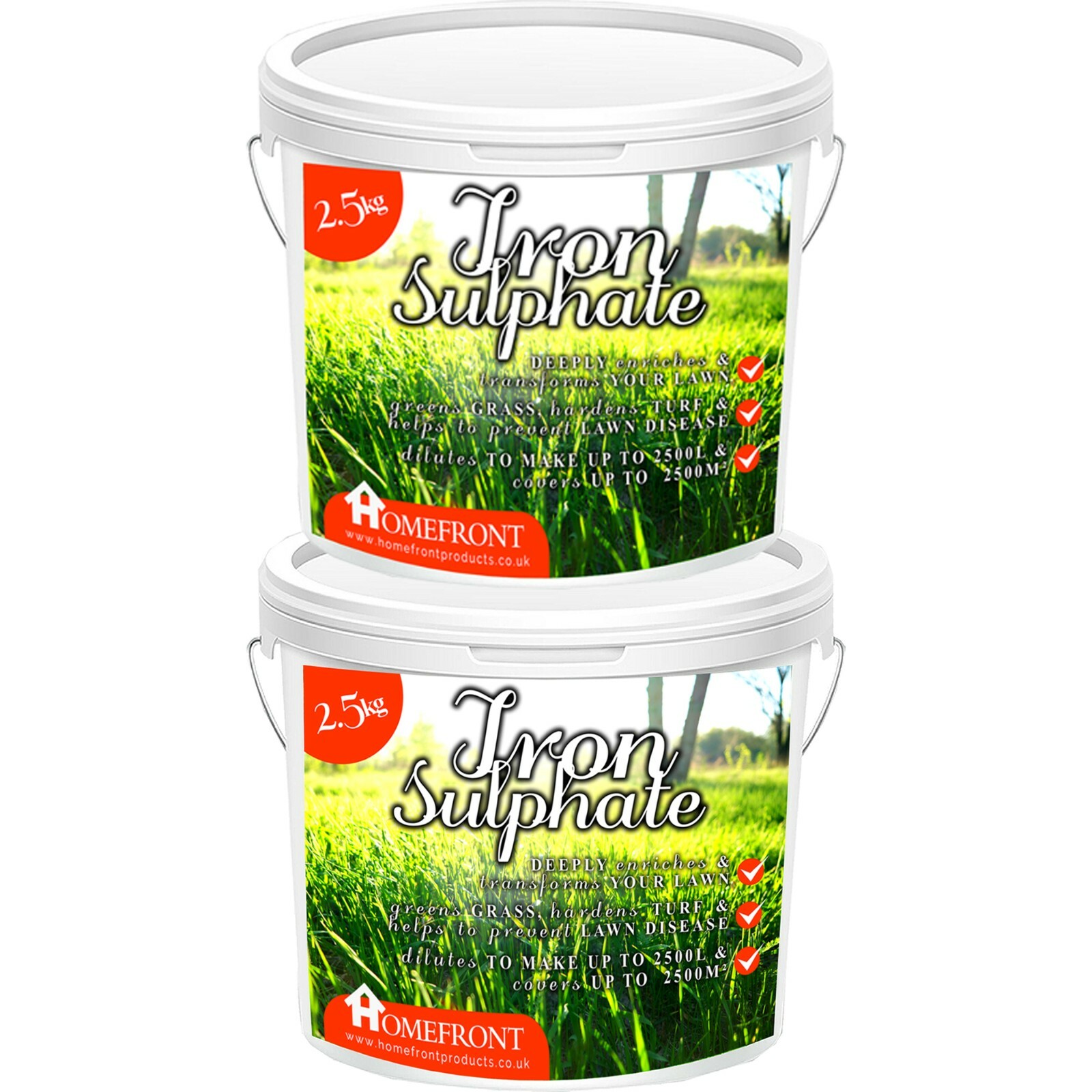 Homefront Lawn Fertiliser 5kg Pure Lawn Iron Tonic Sulphate Grass Feed 5000m2