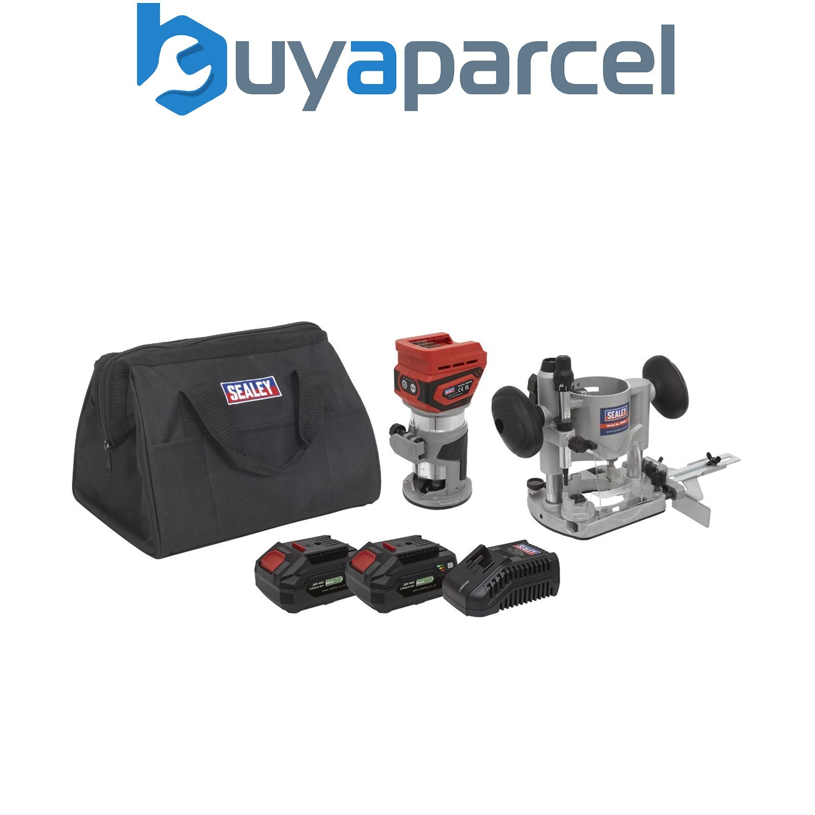 Sealey CP20VTRKIT SV20 Series Cordless Trimming Router Kit 20V 4Ah - 2 Batteries
