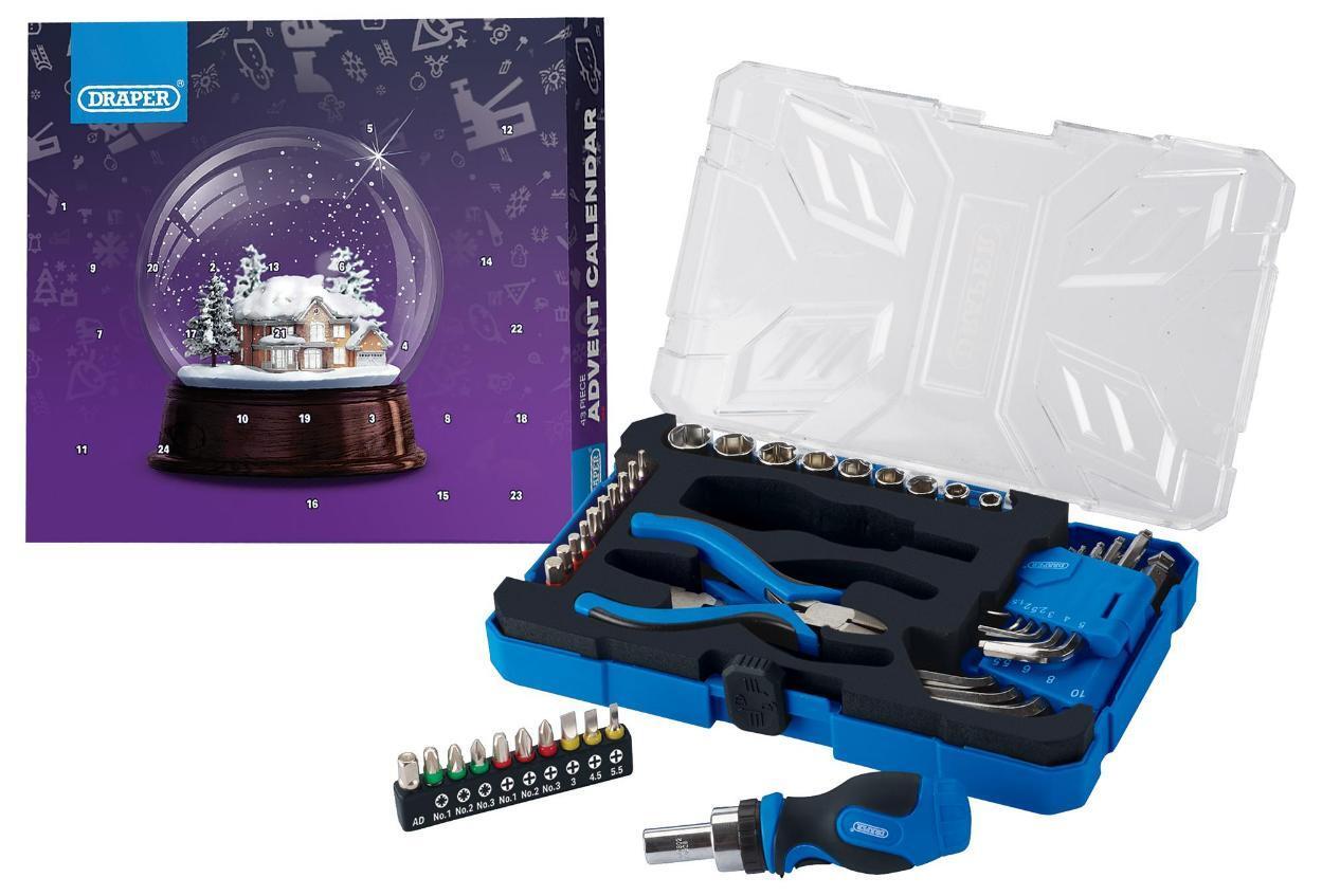 Tool Kit Christmas Advent Calendar 2024, 43 Piece - 28049 DRAPER TOOLS