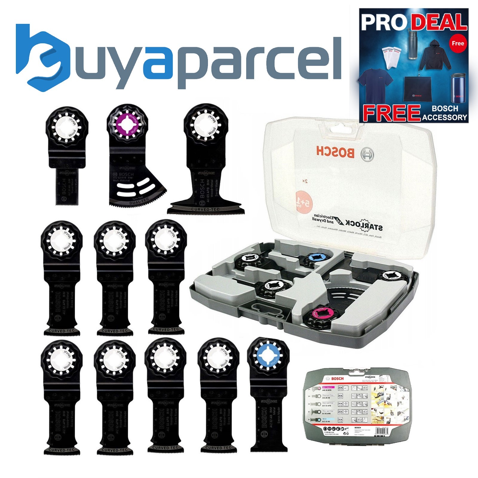 Bosch PRO 11 PC Starlock Multi Tool Carbide Blade Set Long Life BIM Plunge Saw