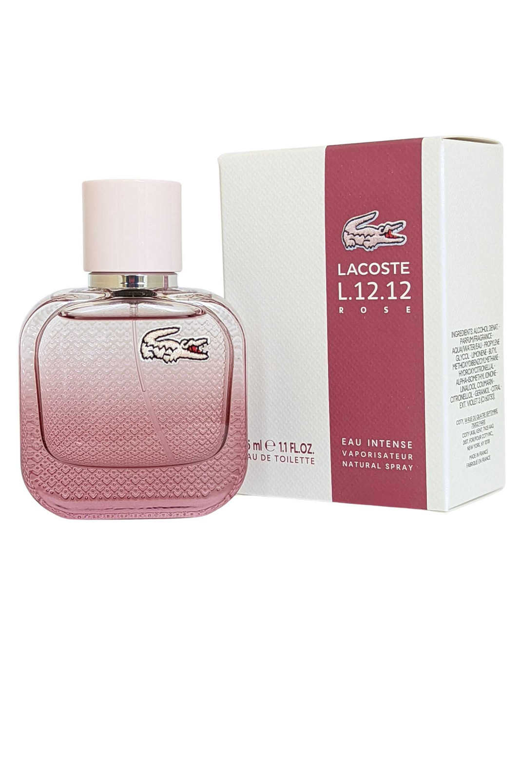Lacoste L.12.12 Rose Intense Eau de Toilette Spray 35ml Intense Womens Fragrance