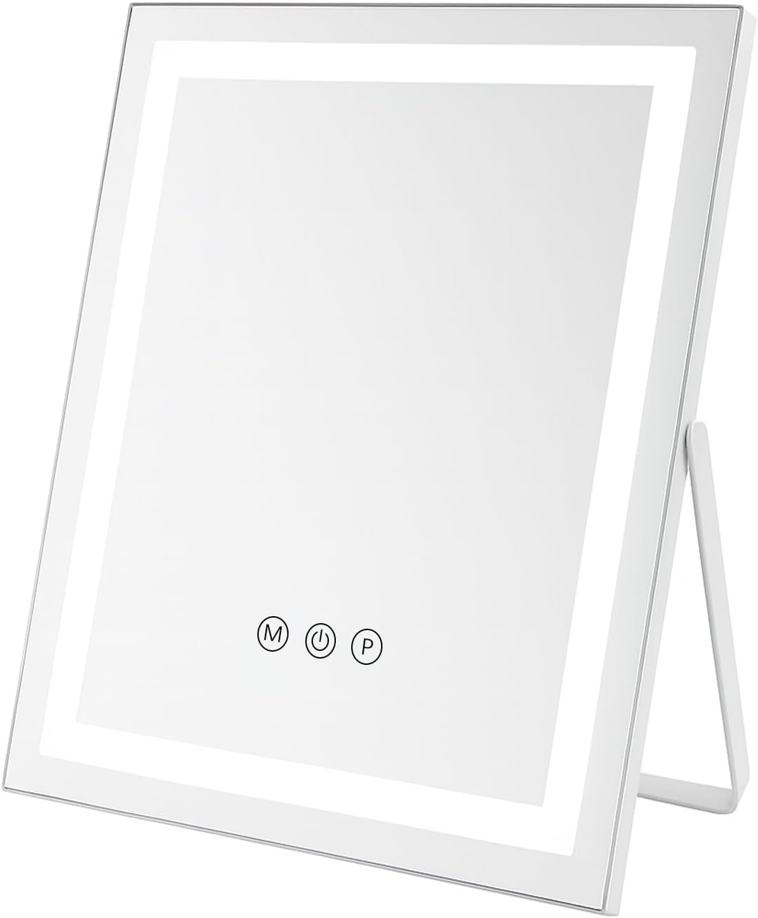 Vanity Mirror with Lights, 35x27cm,360° Rotation Dressing Tabletop Mirrors,Adj