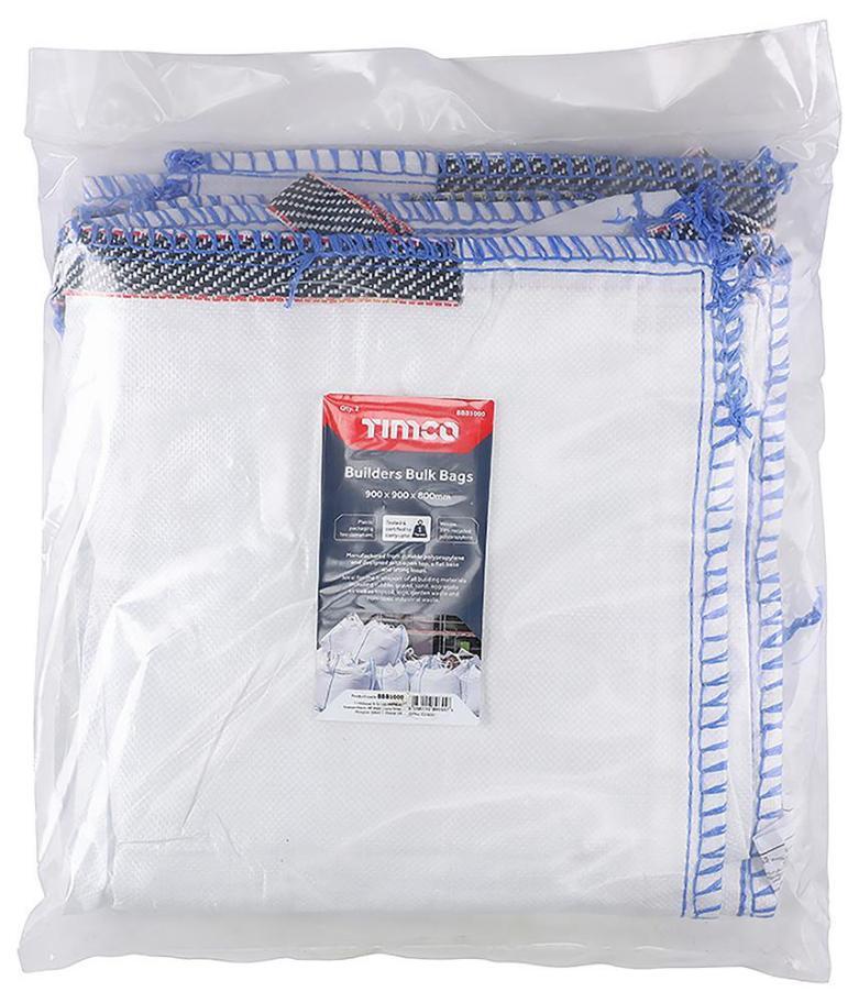 1 Tonne Polypropylene Builders Bulk Bags, 2 Pack - BBB1000