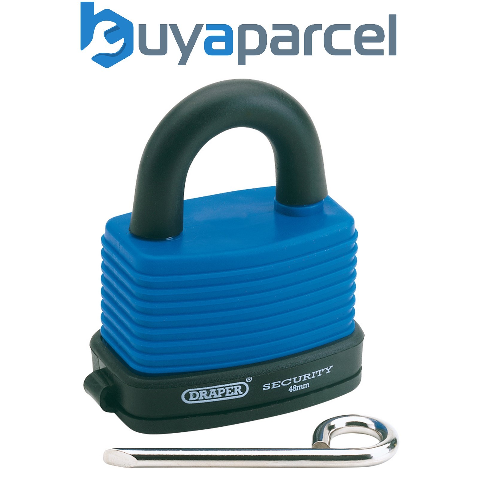 Draper 64175 Resettable 4 Number Combination Laminated Steel Padlock and Bumper,
