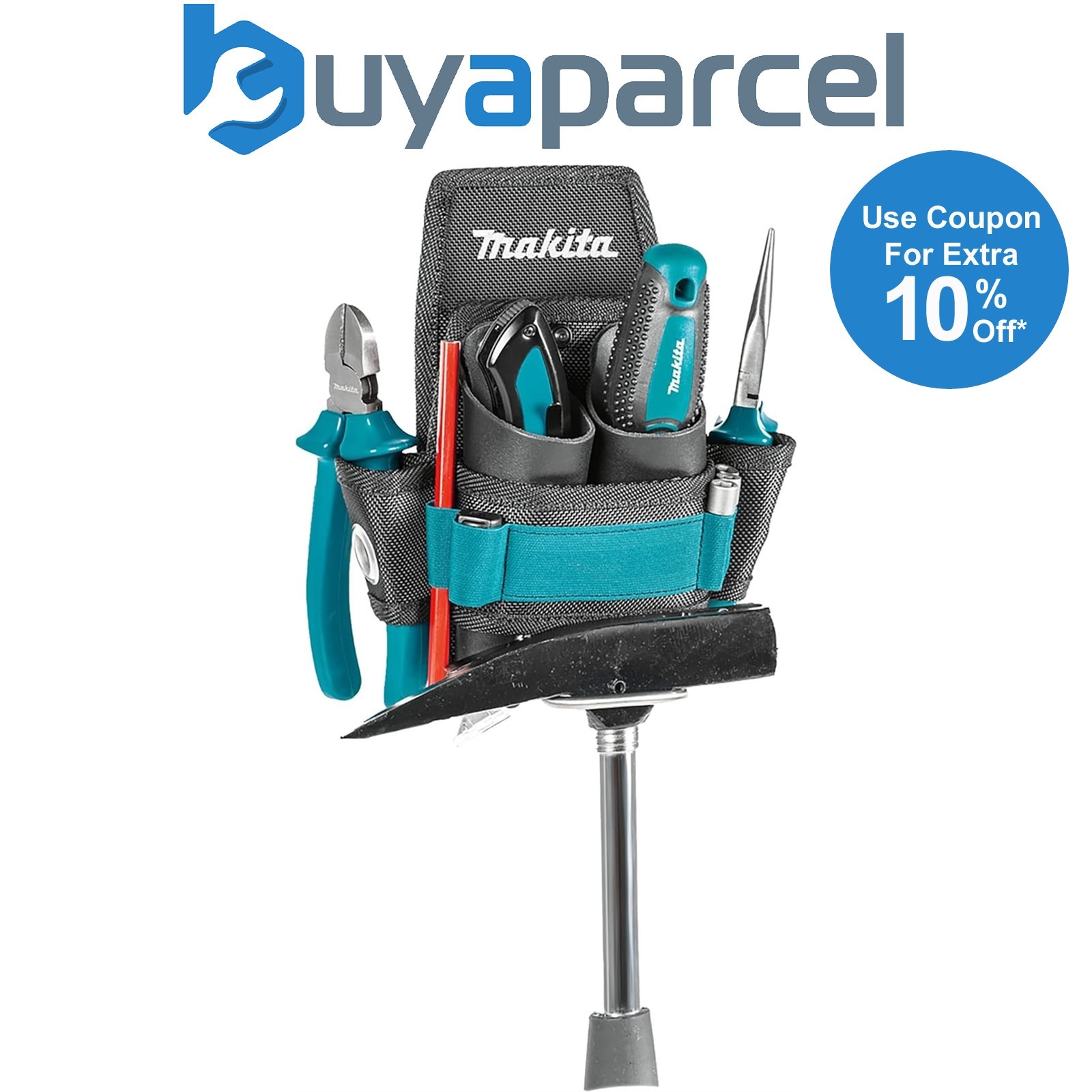 Makita E-15285 3 Way Hammer + Tool Holder for Tool Belts Leather + Strap System