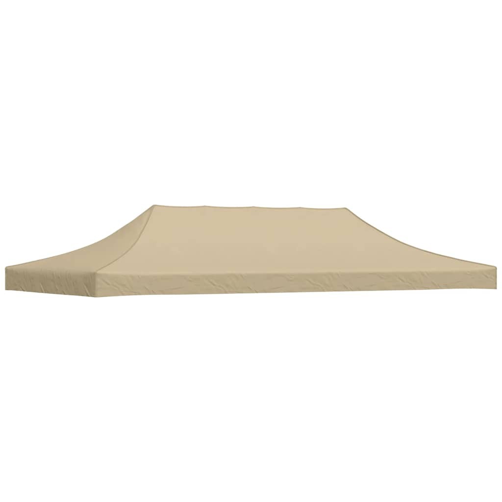 Party Tent Roof 6x3 m Beige 270 g/m² Replacement Canopy Gazebo Cover vidaXL