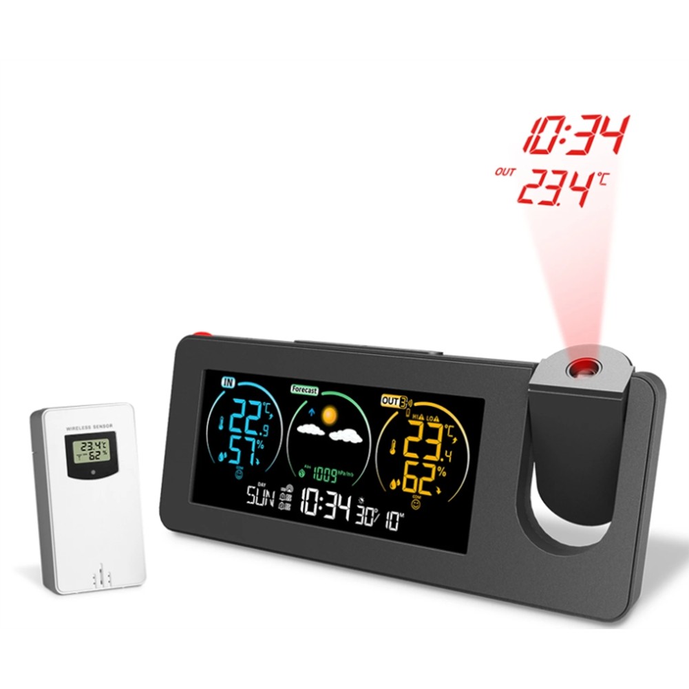 ZX3538 Electronic Projection Clock Weather Station Weather Forecast7250