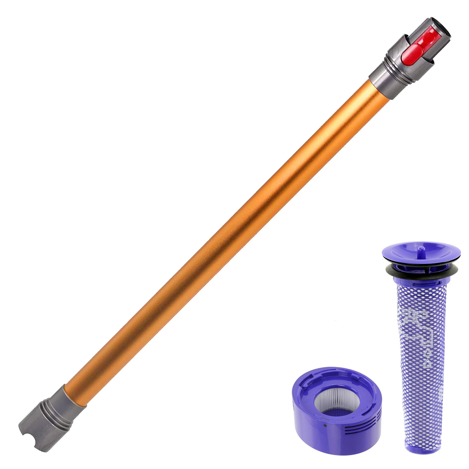 Orange Wand Tube for DYSON V8 SV10 Rod Pipe Vacuum + Pre + Post Motor Filter