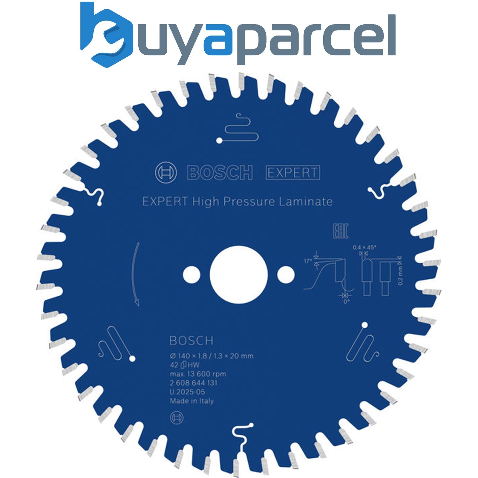 Bosch EXPERT High Pressure Laminate Circular Saw Blade 140 x 1.8/1.3 x 20mm T42