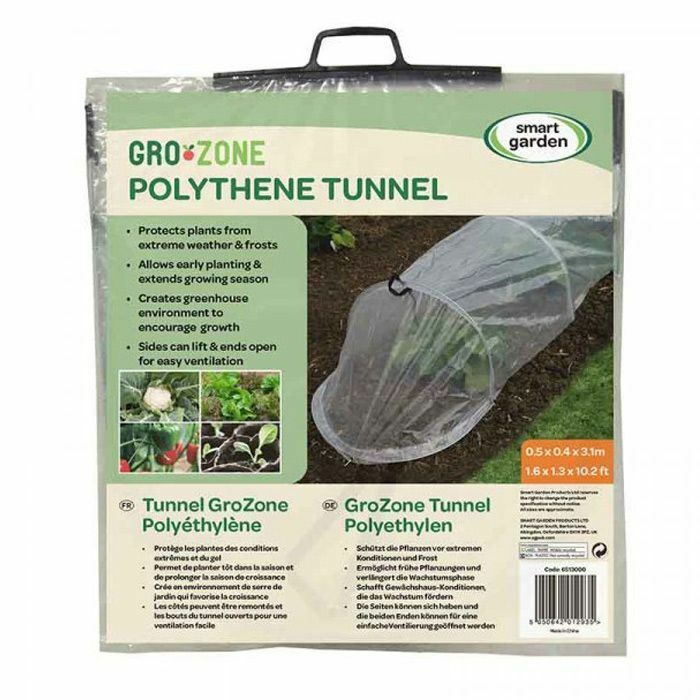 Smart Garden Polythene GroZone Plant Growing Tunnel Growing Tube