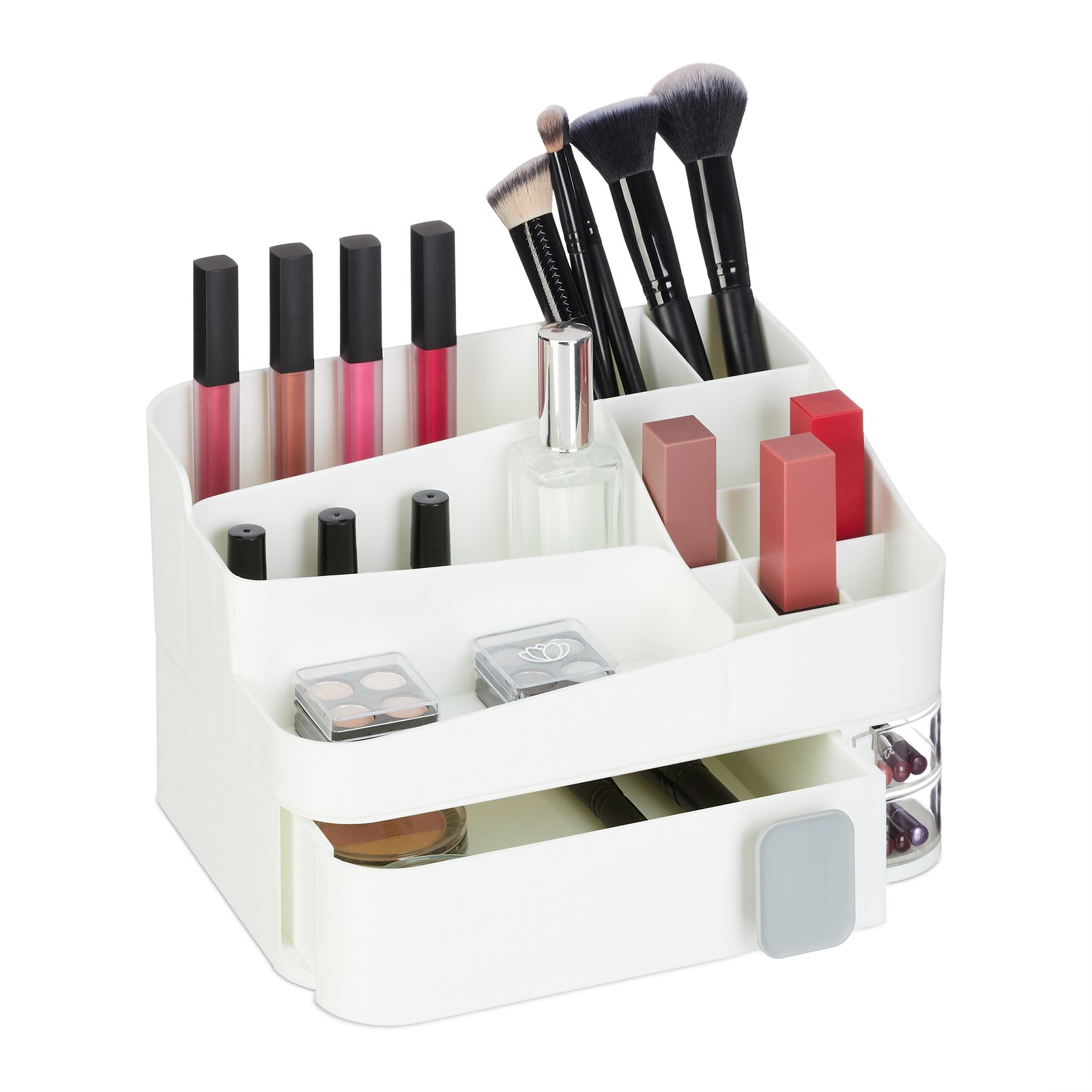 Make-up Organiser Plastic Brush Holder Storage Cosmetic Plastic 15x26x21cm White