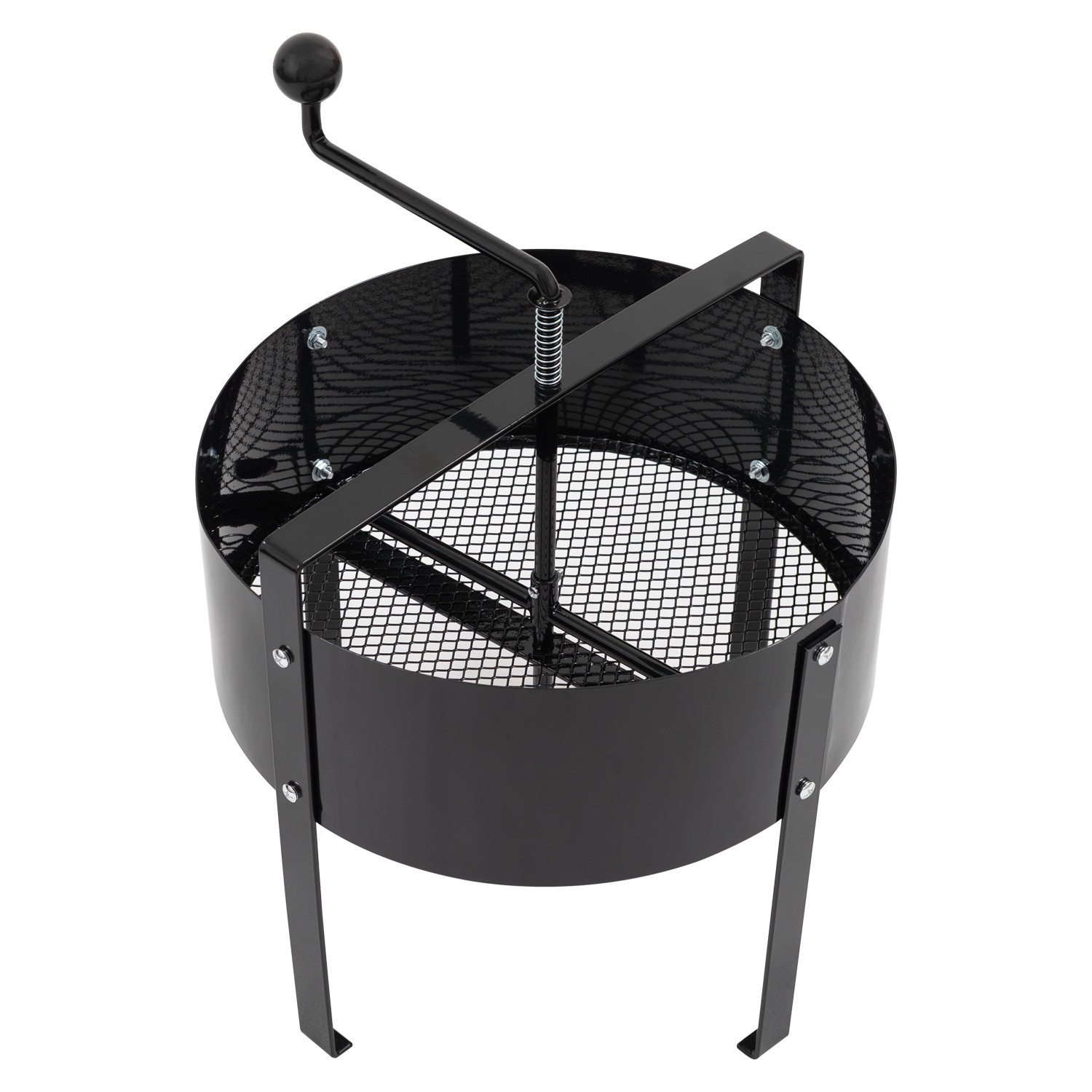 Rotary Garden Soil Sieve 18L Heavy Duty Steel Rotating Compost Sifter Riddle