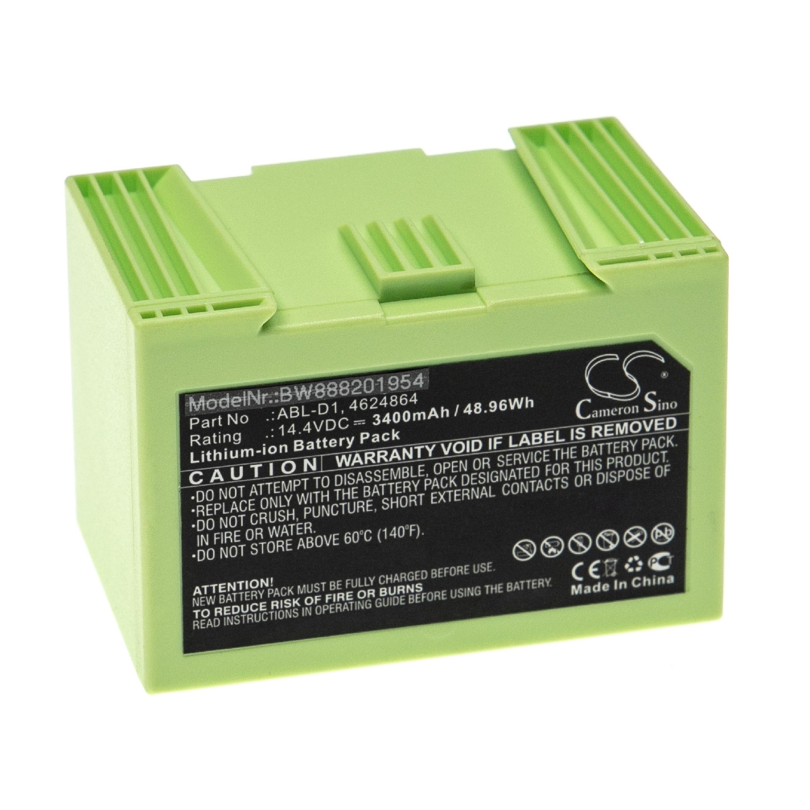 Battery for iRobot Roomba i355840 i4 i315840 i315440 i3158 i355240 3400mAh 14.4V