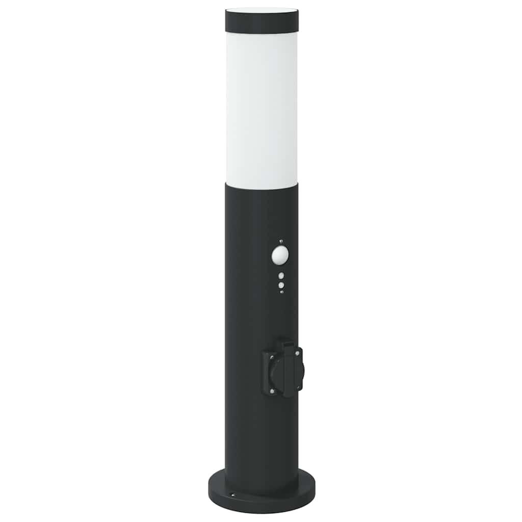 Bollard Light 50cm Stainless Steel IP44 With PIR Sensor & Outlet Outdoor vidaXL