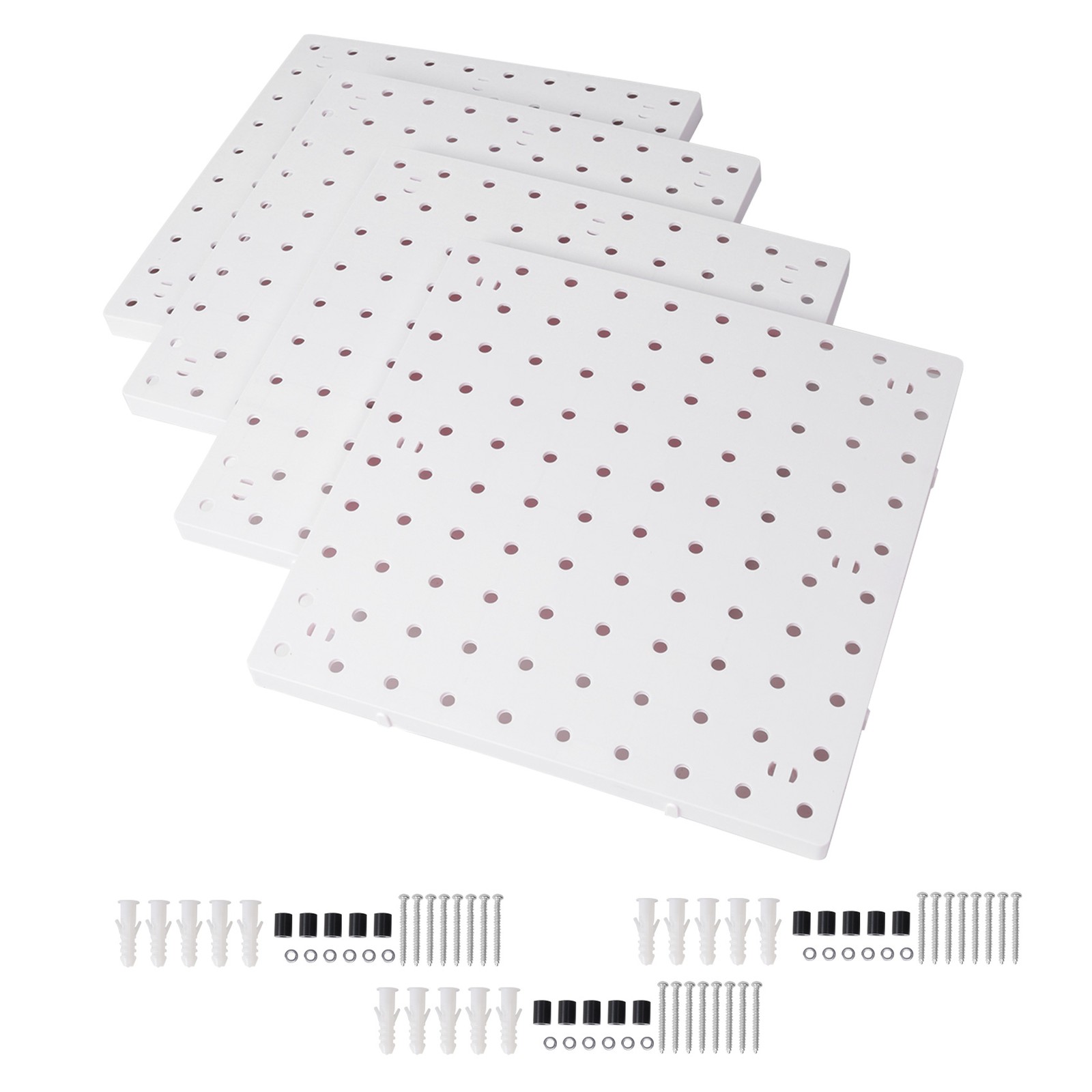 1Set Wall Hanging Pegboard Wall Organizer White Pegboard for Craft Room,4362