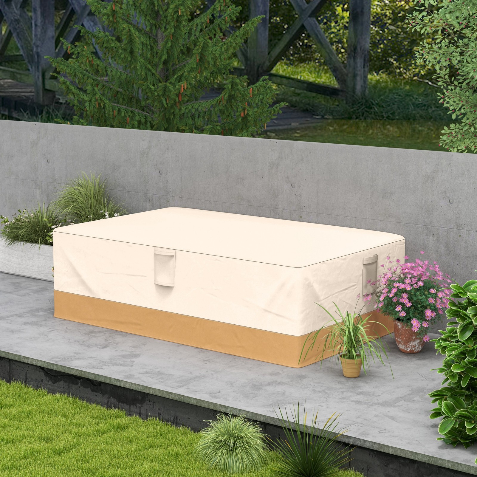 Garden Furniture Covers Waterproof, 600D Oxford Garden Sofa Cover with Vents