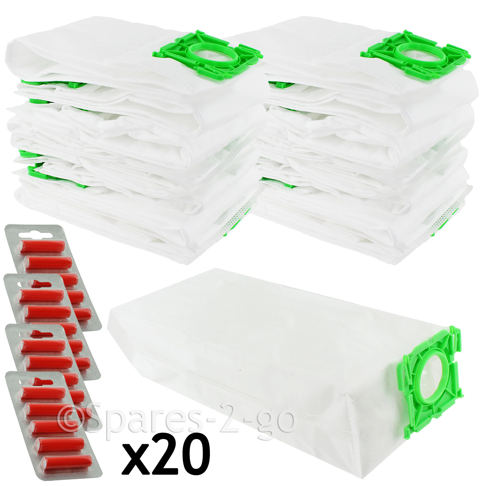 5093ER Type Cloth Bags Fresheners for SEBO X1 X1.1 X4 X5 XP1 XP2 XP3 Vacuum x 20