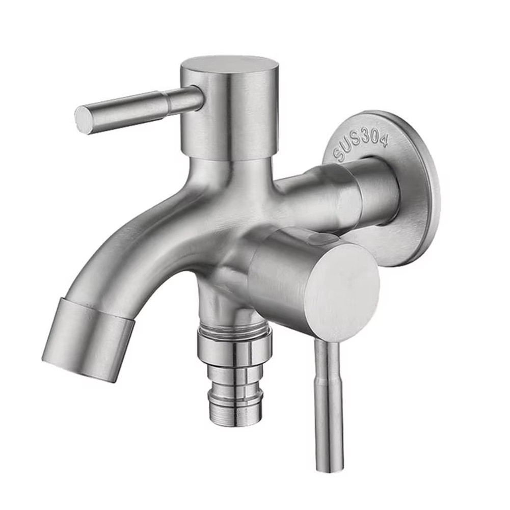 3X( Garden Tap Stainless Steel Outside Tap Outlet Water Sturdy 2 Way4278