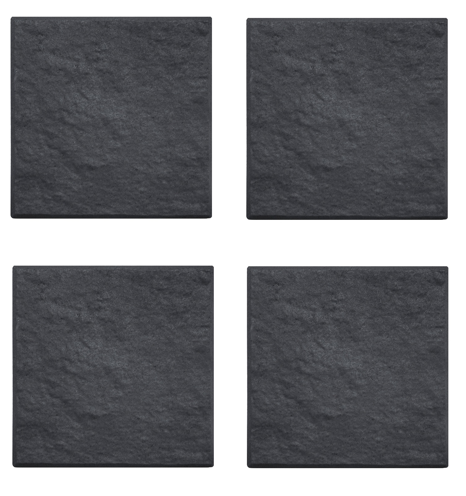 Square Stomp Stone Grey Slate Stepping Stone Primeur Recycled Rubber 30cm x4