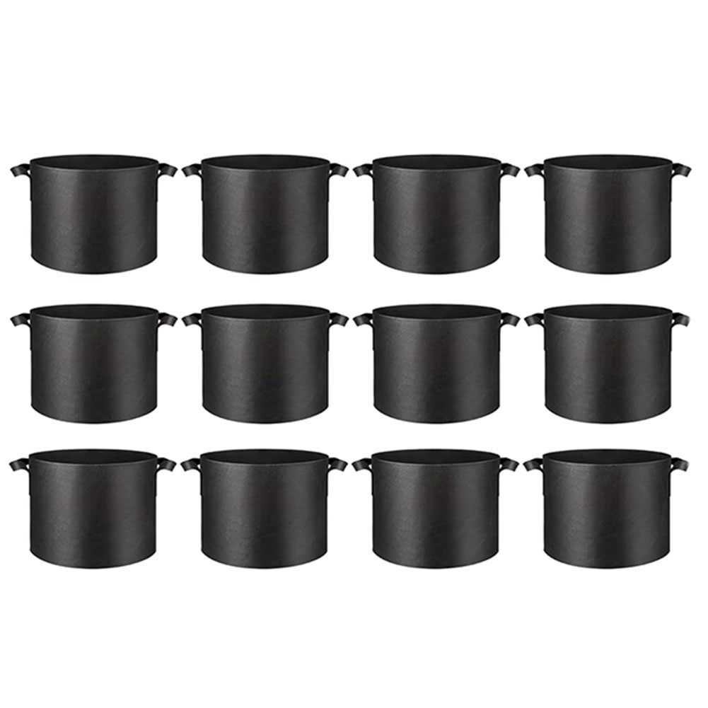 12PCS Bags 5 Gallon Planter Pots with Handles, Nonwoven Fabric Aeration4076