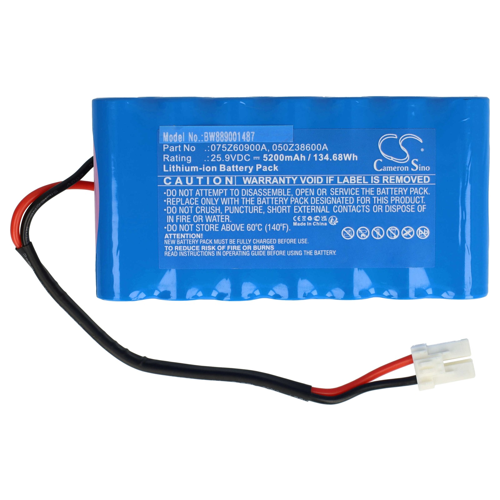 Battery for Ambrogio 050Z38600A 050Z36600A 075Z60900A 5200mAh 25.9V