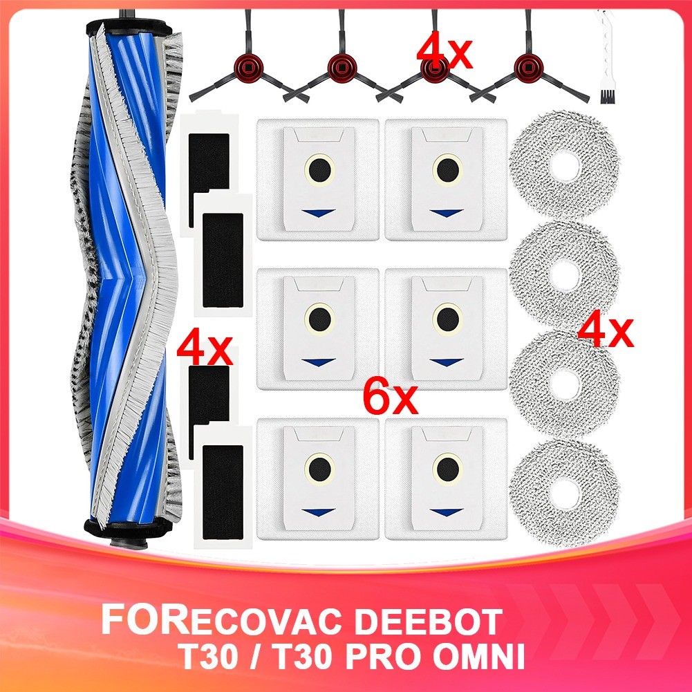 Pack of 20 Accessories for  T30 / T30 Pro Omni Robot Vacuum Cleaner Q7U1